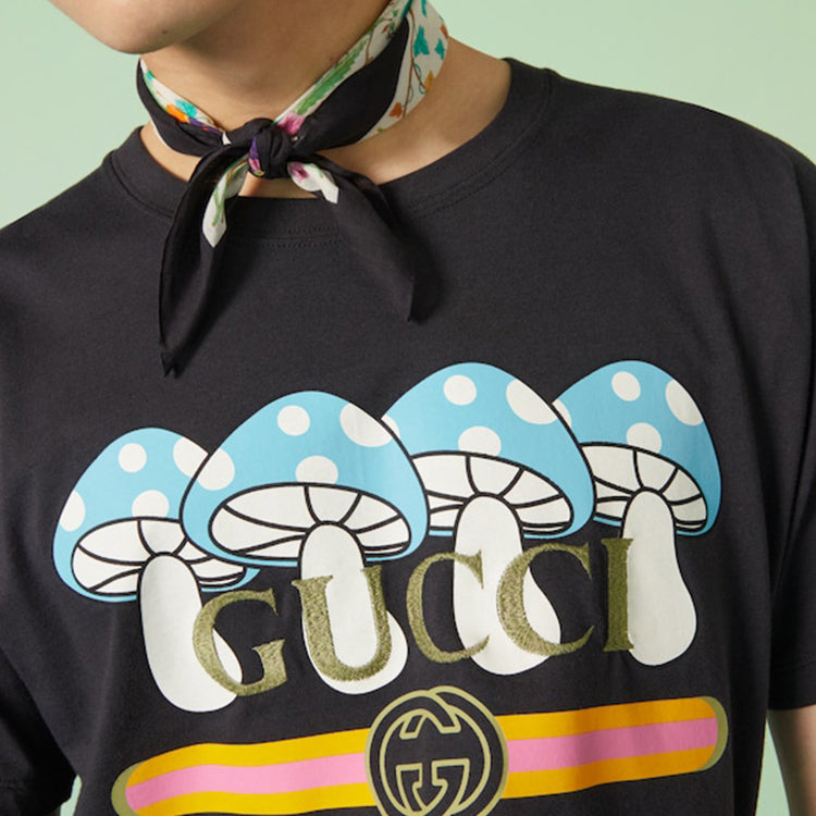 GUCCI Kaos Logo Seri Huruf, Unisex, COD '"   G-91