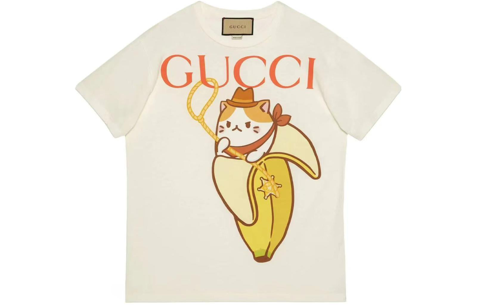 GUCCI Kaos Logo Seri Huruf, Unisex, COD '"   G-67