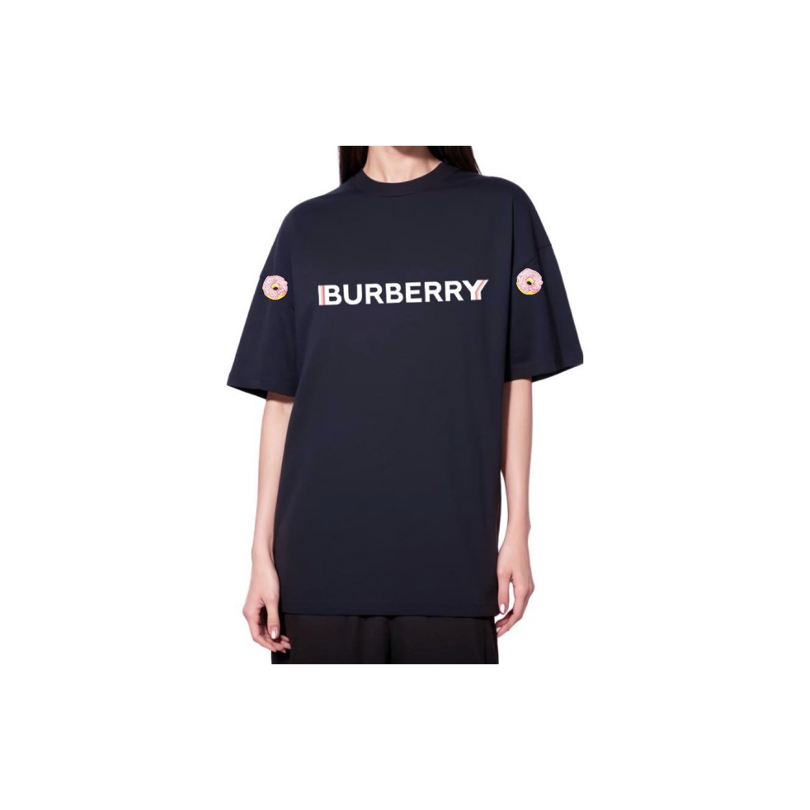 Burberry Kaos Logo Seri Huruf, Unisex, COD '"B-32