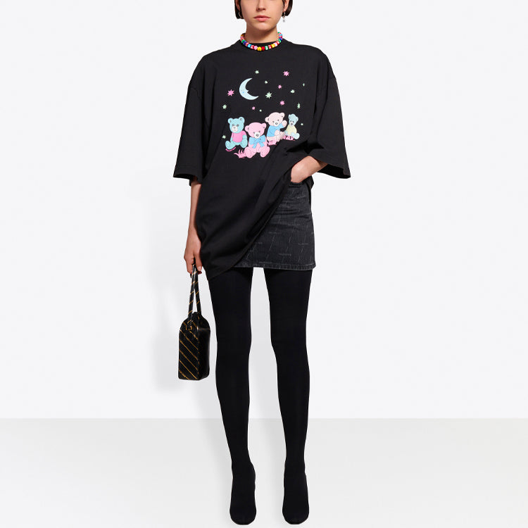 Kaos Pendek Balenciaga dengan Motif Gambar/Cetak, Cocok untuk Pria dan Wanita -BL-06